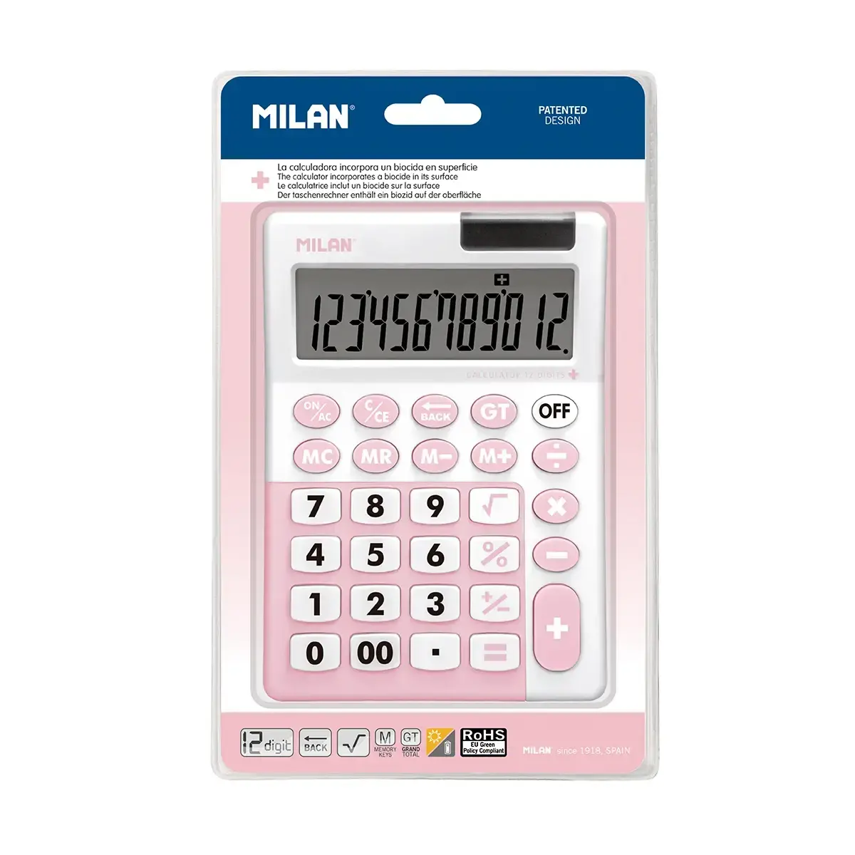 blister 12 digits pembe hesap makinesi, + Edition serisi