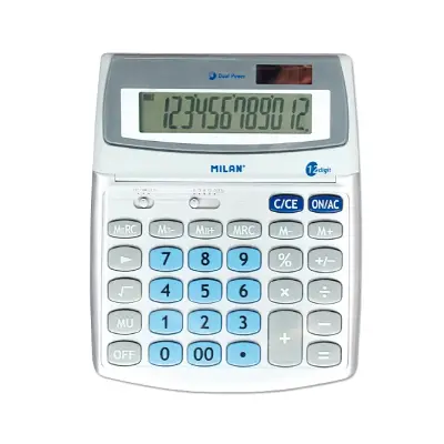 Calculatrice De Poche 8 Chiffres - Série Sunset Couleur Turquoise-jaune - Double Alimentation Solaire + Pile - 9