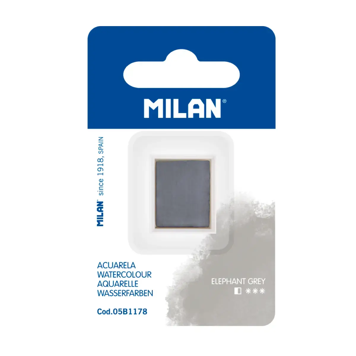 MILAN Art Suluboya Dolgusu (yarım tablet), fil grisi