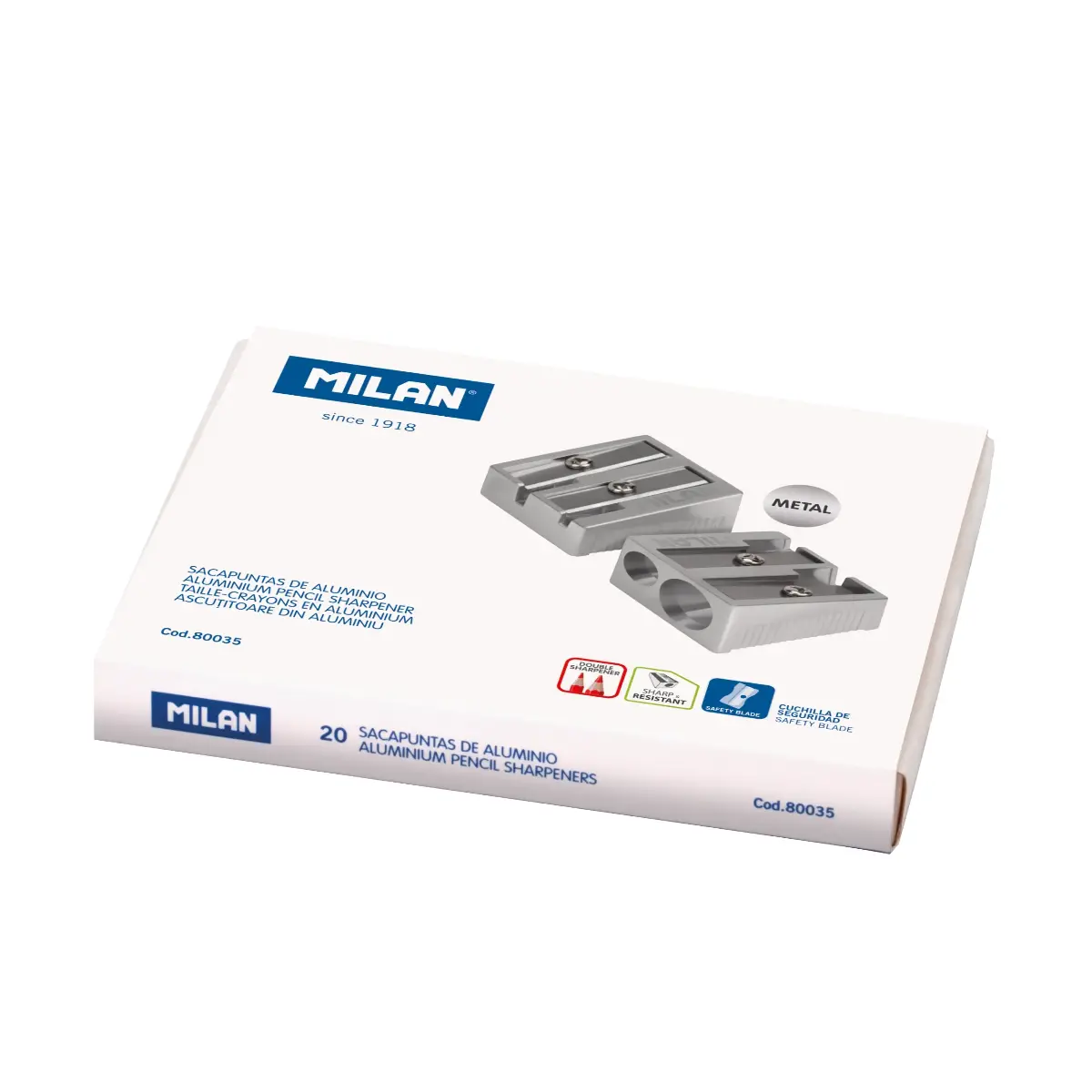 Kutu 20 aluminium çift kalem kalemtıraş