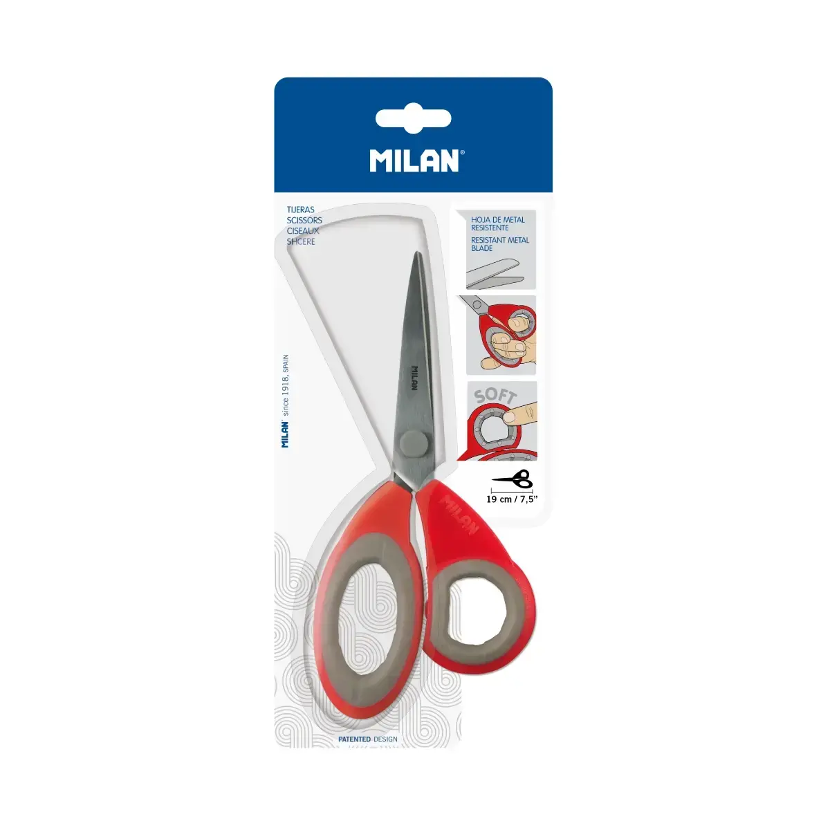 blister kırmızı office makas 19 cm