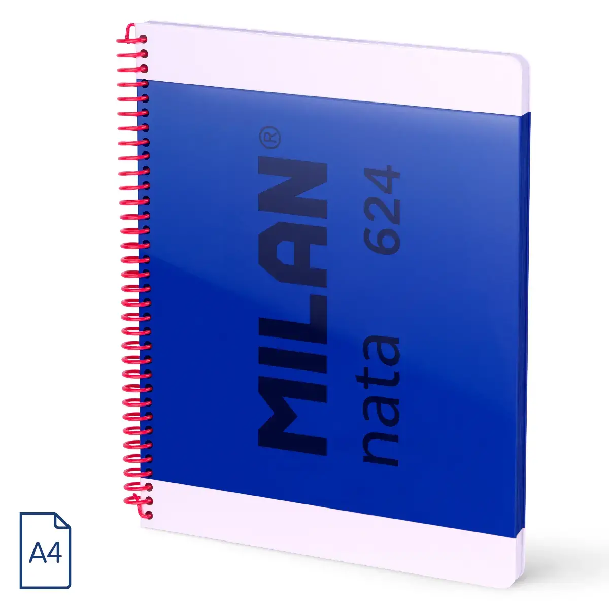 A4 Telli Defter sert kapaklı, çizgili kağıt (7 mm), 80 yaprak 95gr/m², MILAN nata® 624 1918 koleksiyonu, mavi
