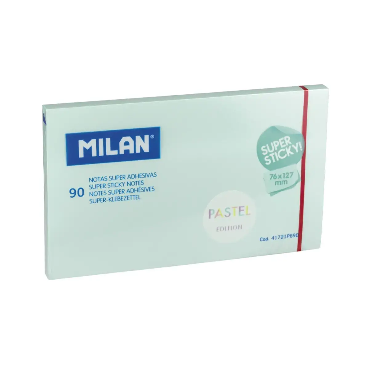 Blok 90 mavi Pastel super yapışkanlı notlar 76 x 127 mm