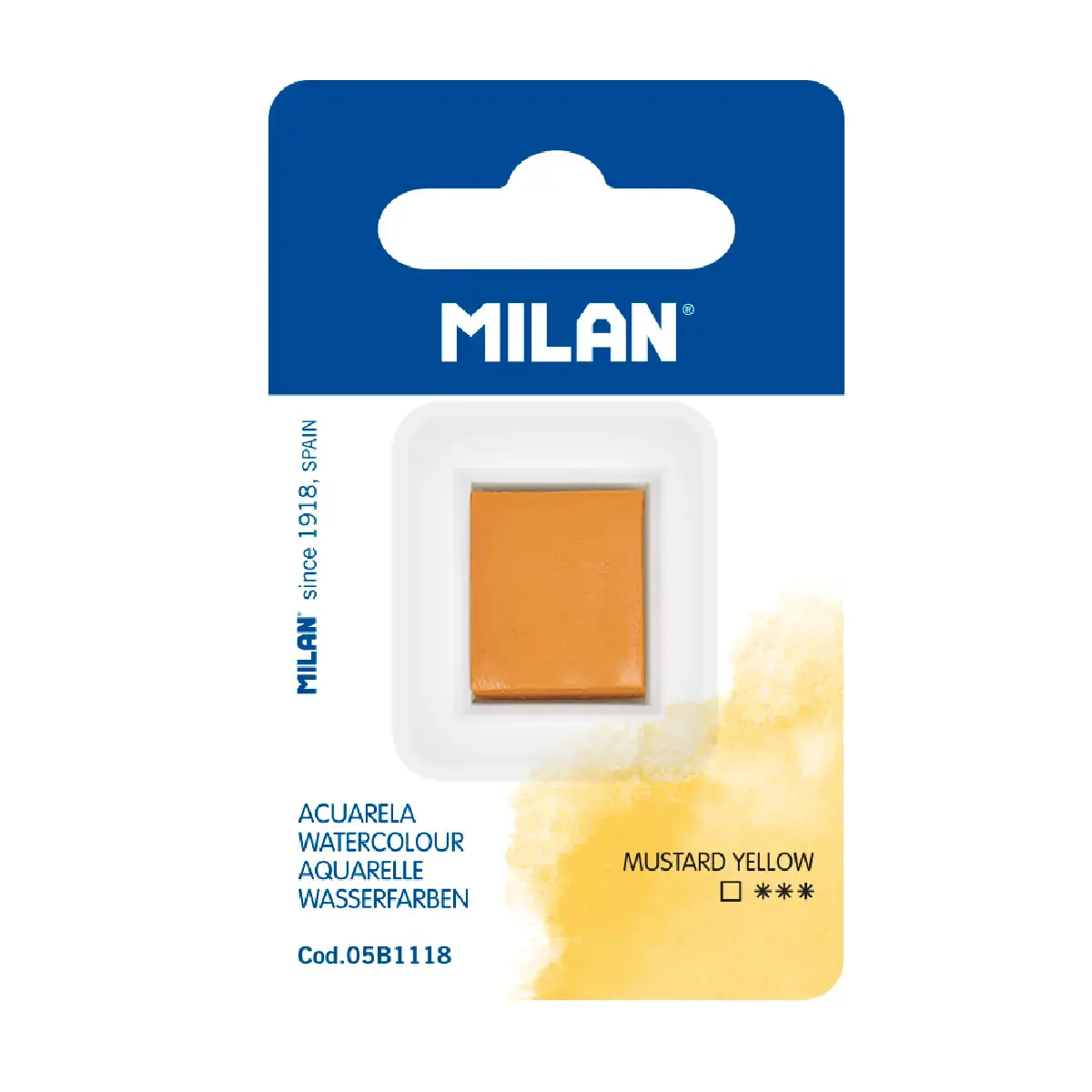 MILAN Art Suluboya Dolgusu (yarım tablet), hardal sarısı