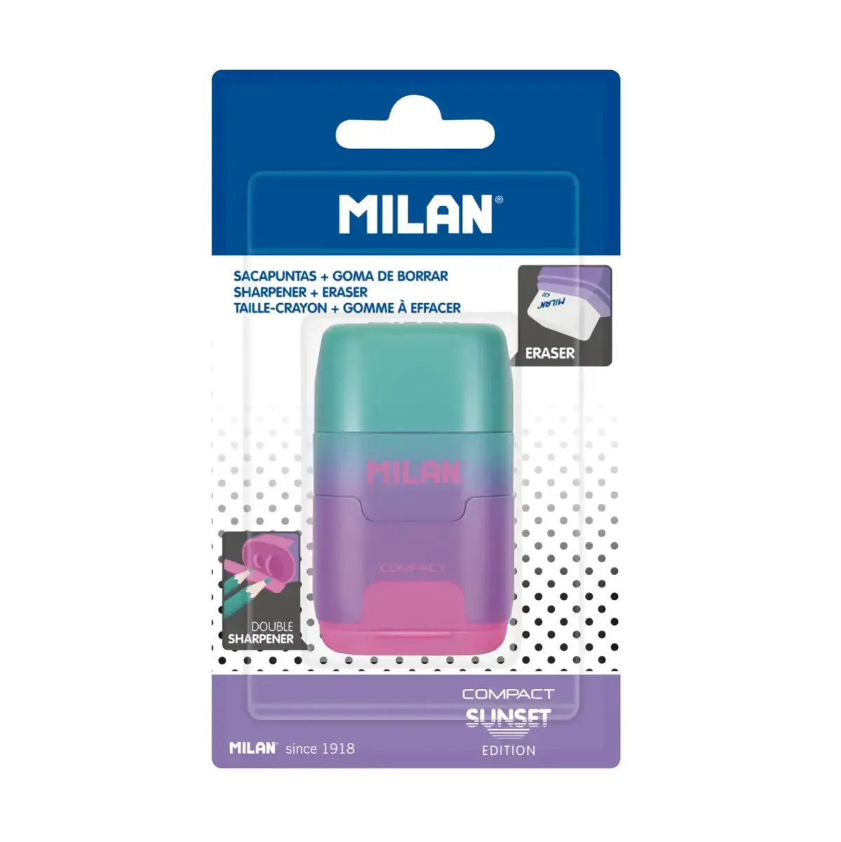 blister silgi ve kalem kalemtıraş COMPACT Sunset lila