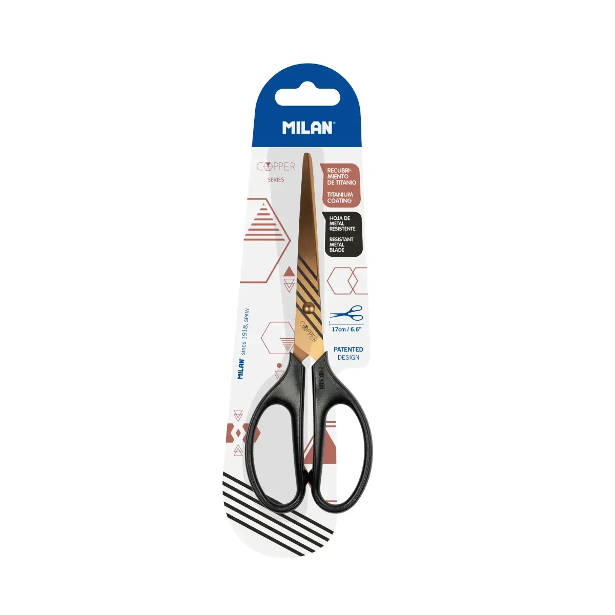 blister office makas 17 cm Copper serisi, siyah