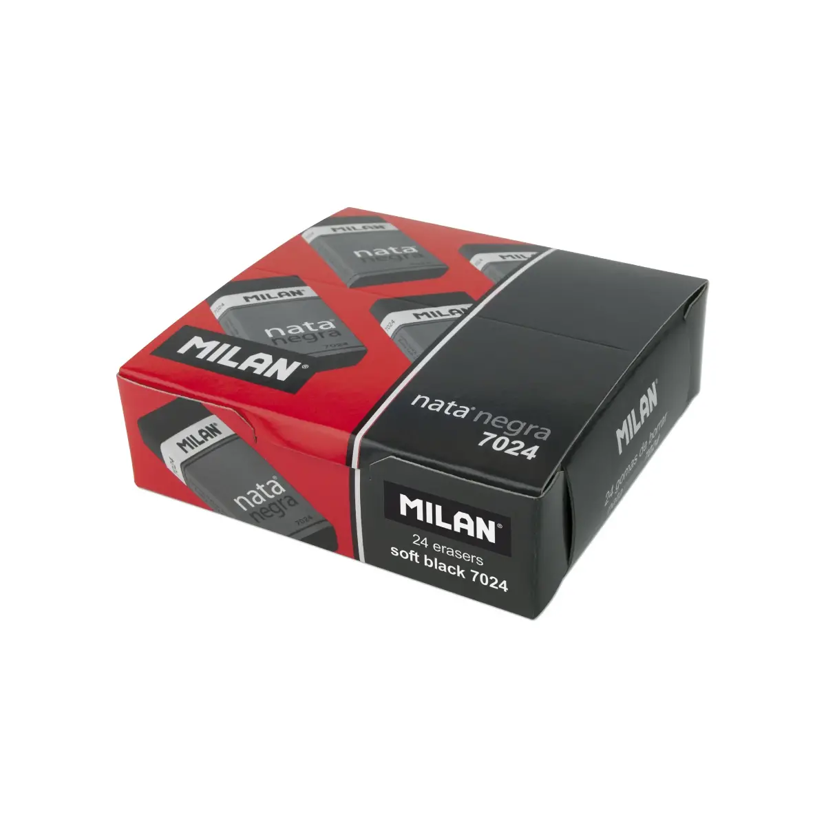 Kutu 24 yumuşak siyah nata® 7024 silgi (karton kılıflı, ayrı ayrı sarılmış)