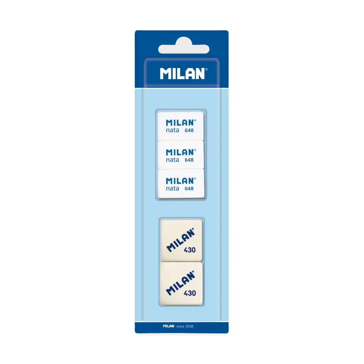 blister 2 sentetik kauçuk silgi 430 + 3 nata® silgi 648