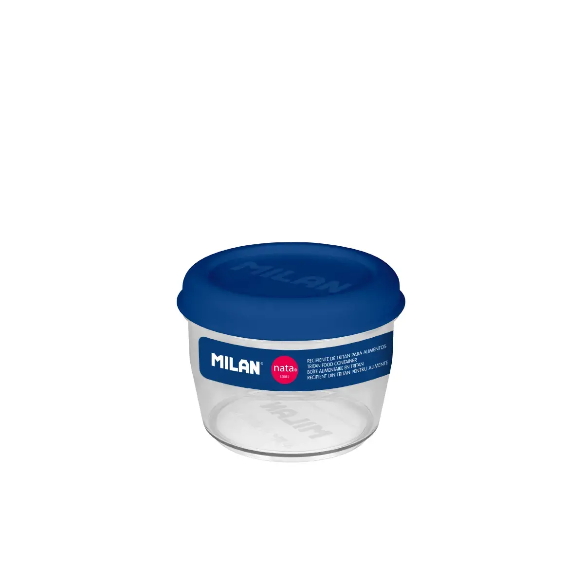 yuvarlak tritan yemek kutusu ve Kapaklı seal 0.5 L MILAN nata® 624, mavi