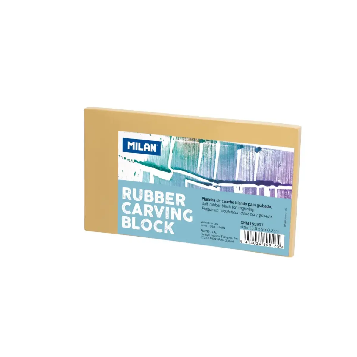 kauçuk oyma bloğu gravür plakası, Orta Boy 15.5 x 9 x 0.7 cm