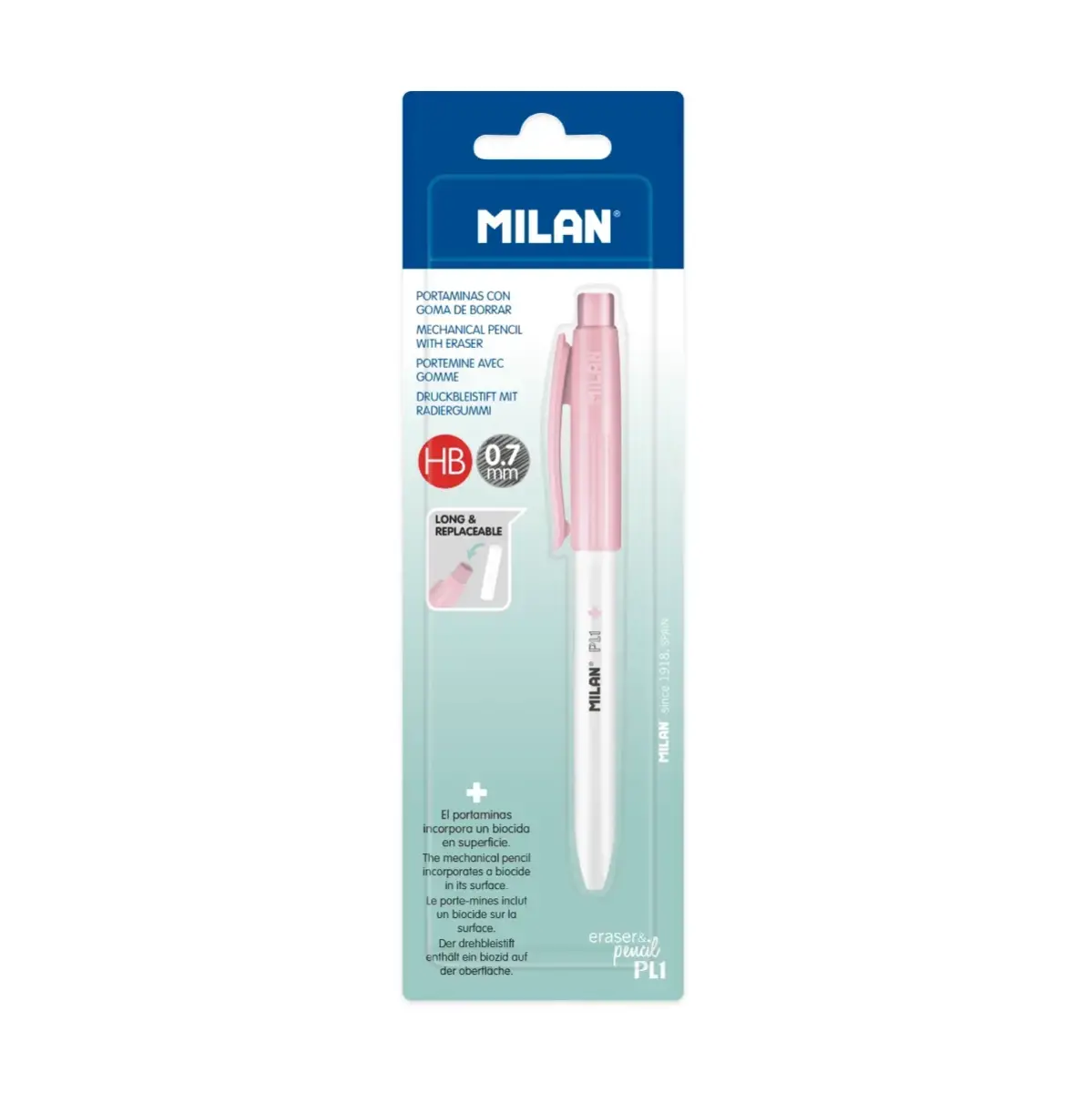blister 1 PL1 0.7 mm pembe mekanik kalem, + Edition serisi