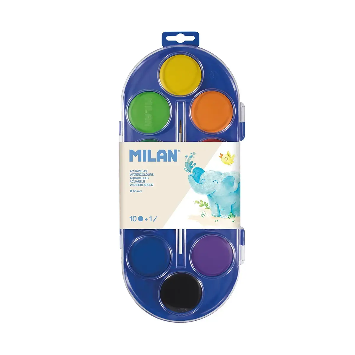Set 10 suluboya tablets Ø 45 mm ve fırça