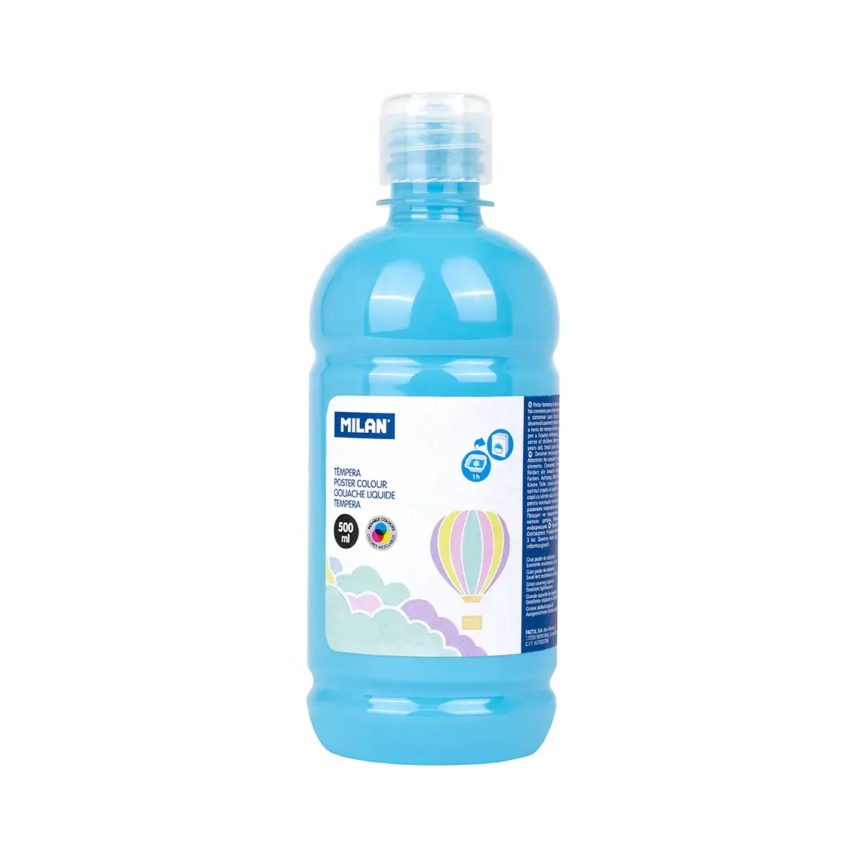 500 ml şişe pastel mavi poster boyası