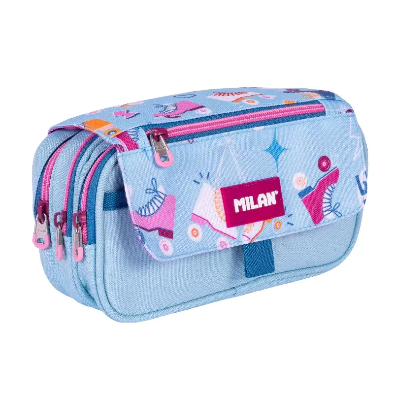 Safta El Bambino Roller Portafogli Extrascolastici - Valigetta Portatodo 38x28 Cm - Tracolla Regolabile, Blu E Nero - 4