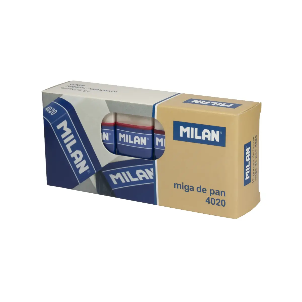 Kutu 10 yumuşak sentetik kauçuk silgi 4020-10 (ve carton kılıf ve ayrı sarılmış)