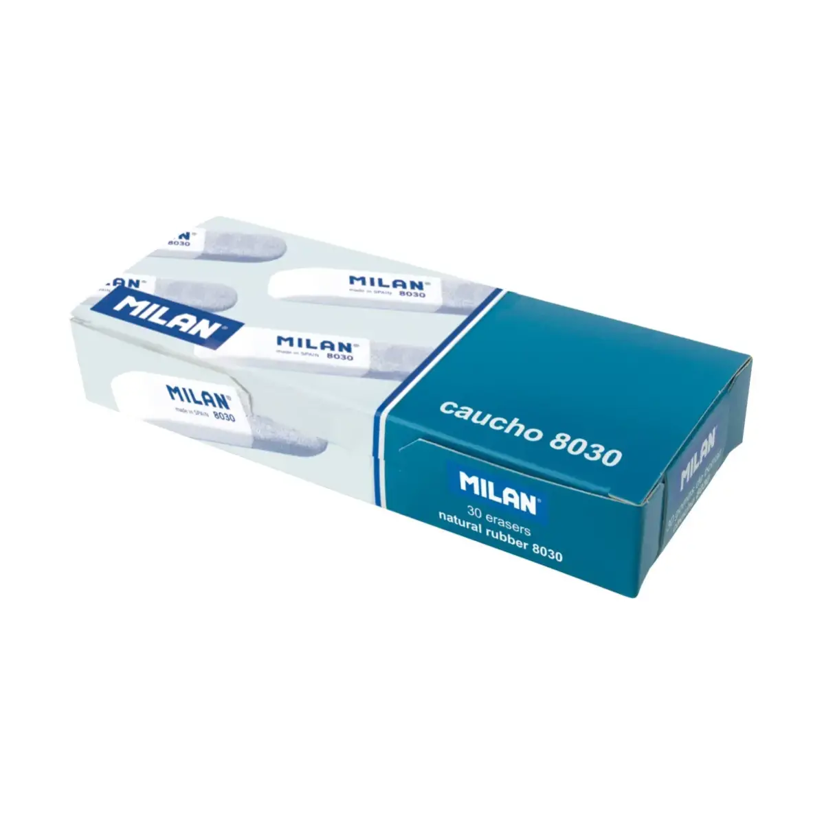 Kutu 30 çift use bevelled kauçuk silgi 8030 (beyaz - gri)