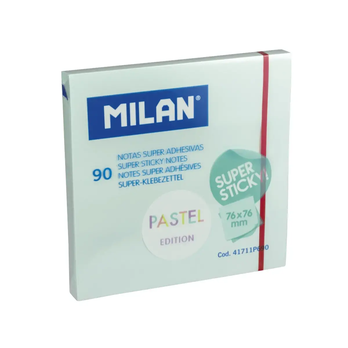 Blok 90 mavi Pastel super yapışkanlı notlar 76 x 76 mm