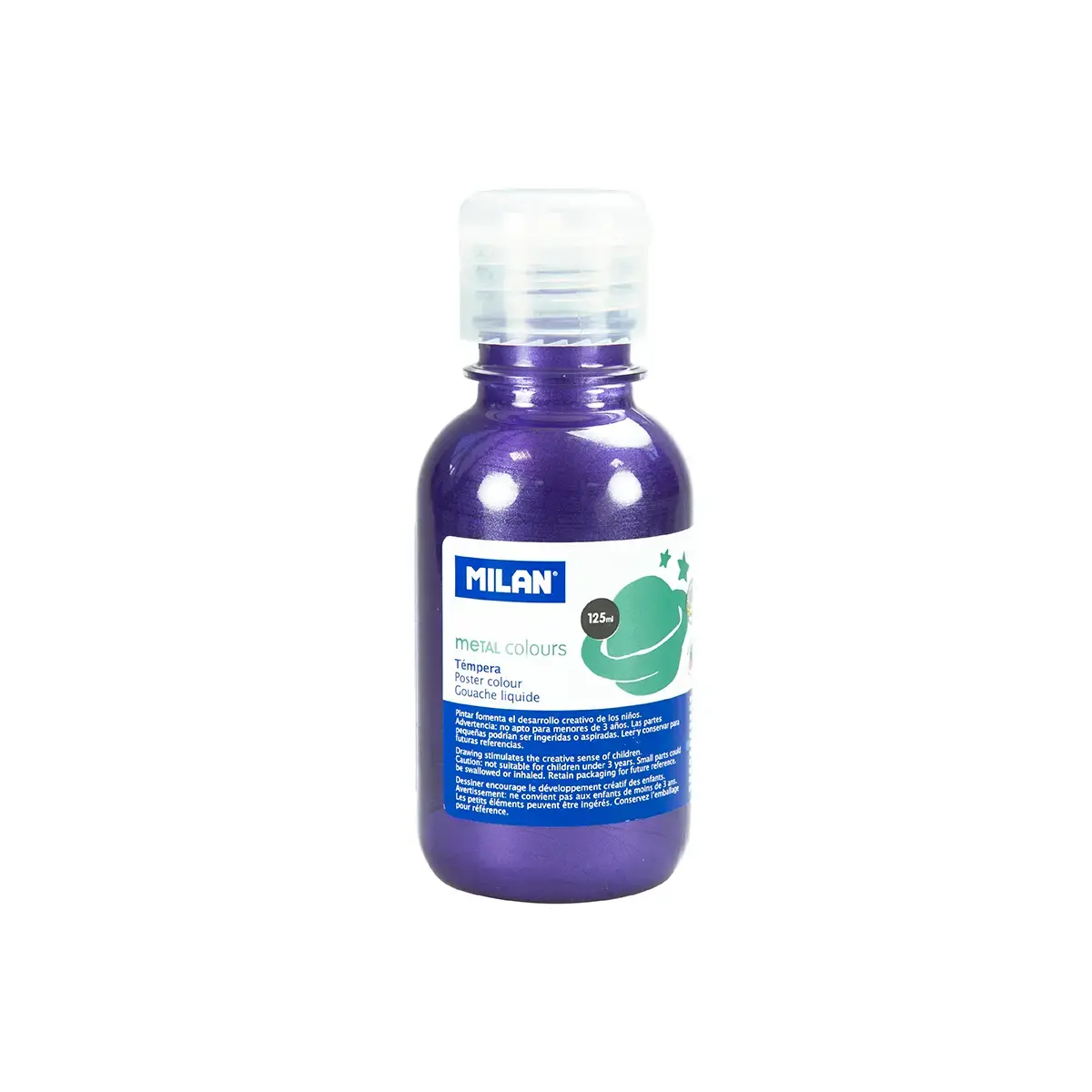 125 ml şişe metalik mor poster boyası