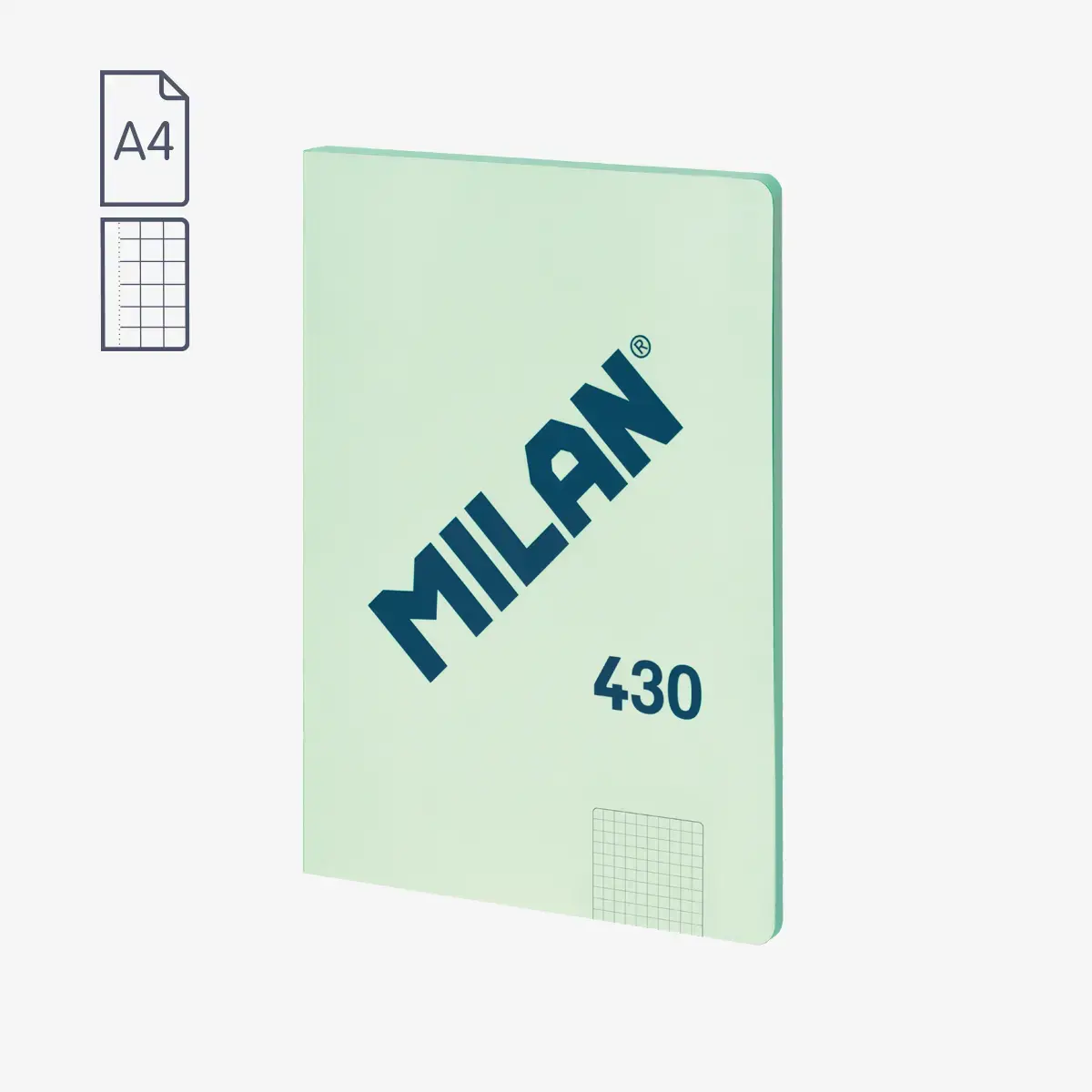 A4 Ciltli Defter, kareli kağıt, 48 yaprak 95 gr/m², 430 1918 koleksiyonu, yeşil