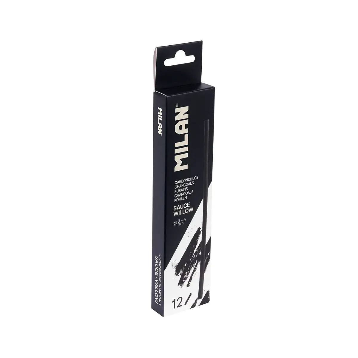 Kutu 12 söğüt kömür çubukları Ø 3-5 mm