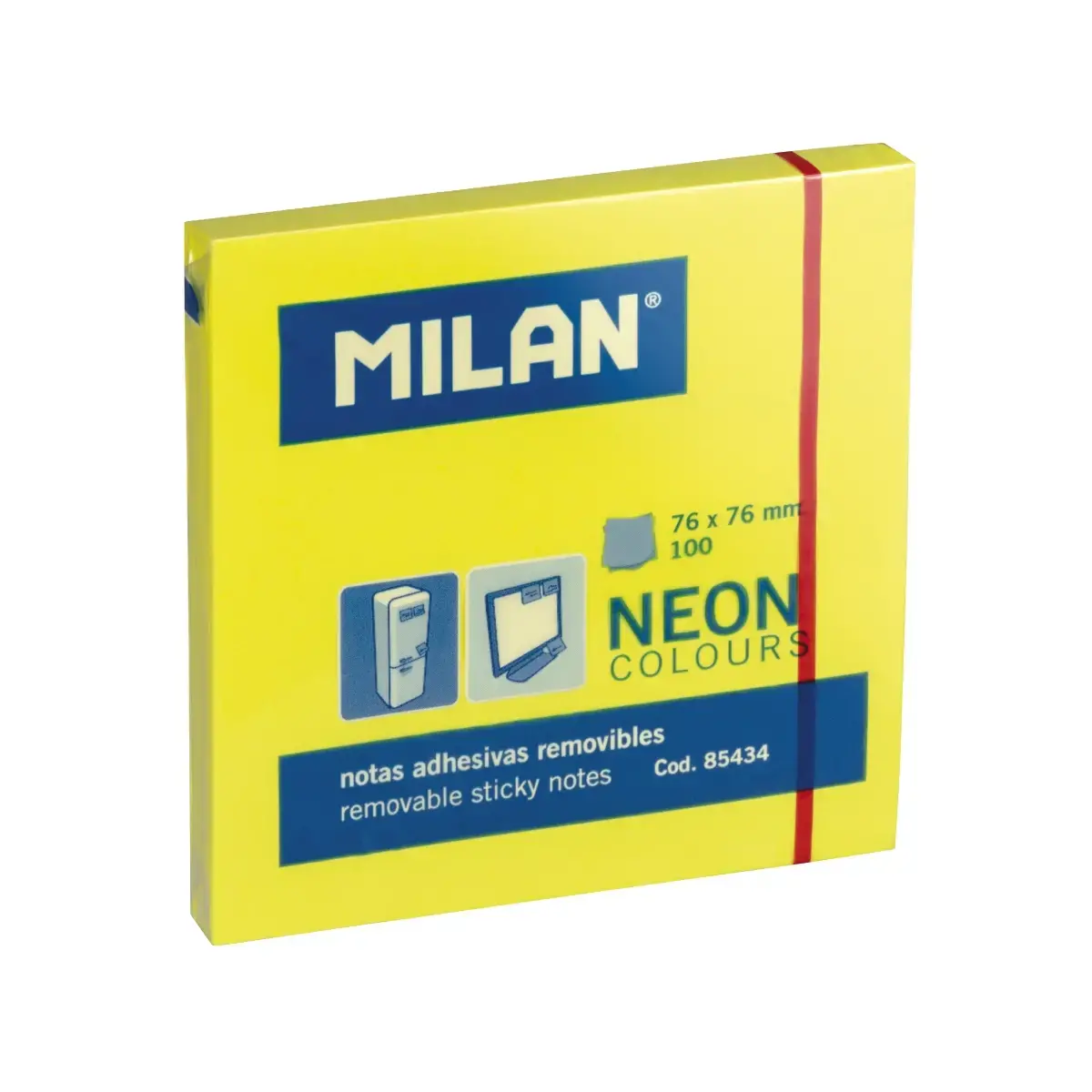 Blok 100 Fluo sarı yapışkanlı notlar 76 x 76 mm