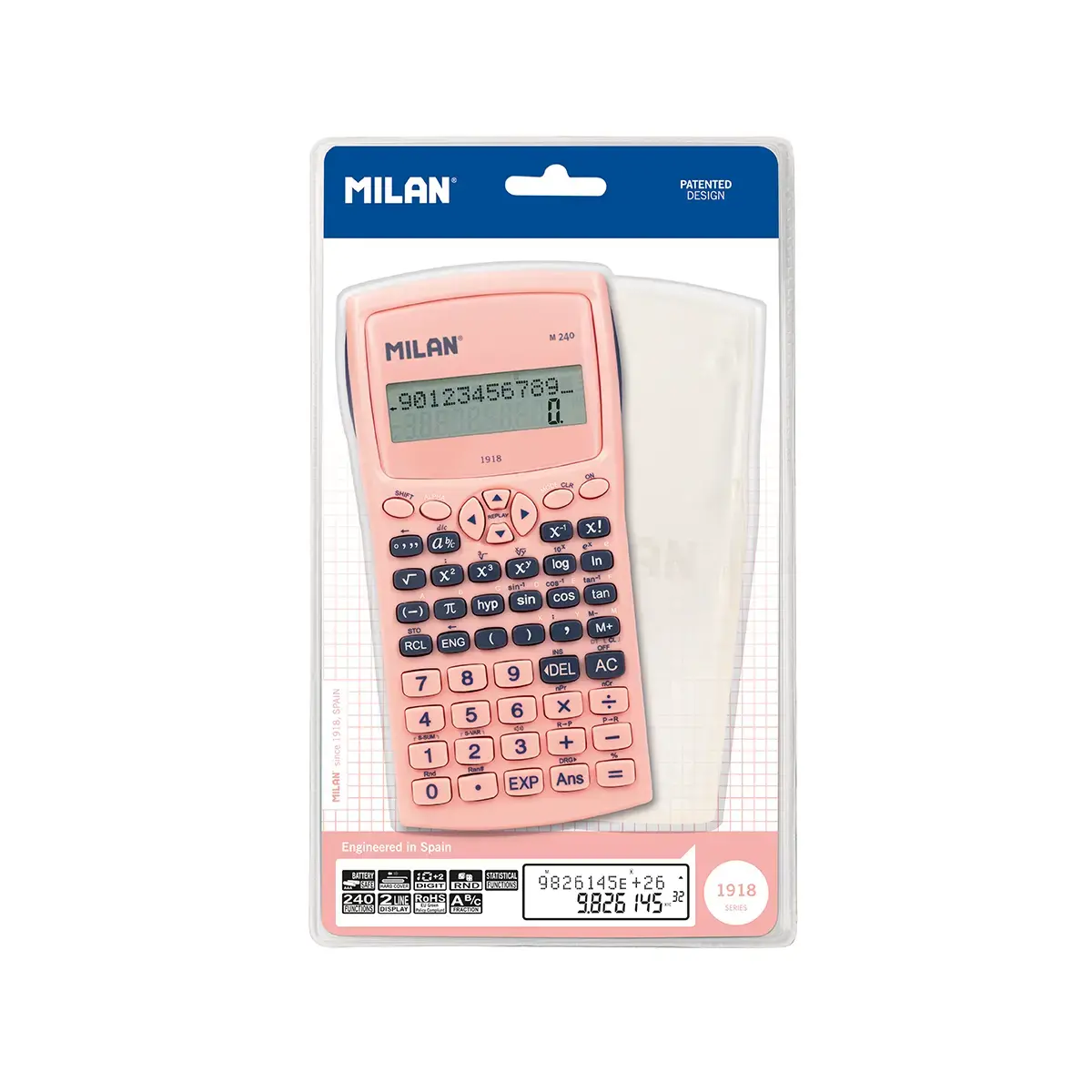 blister bilimsel hesap makinesi M-240 430 1918 koleksiyonu, pembe
