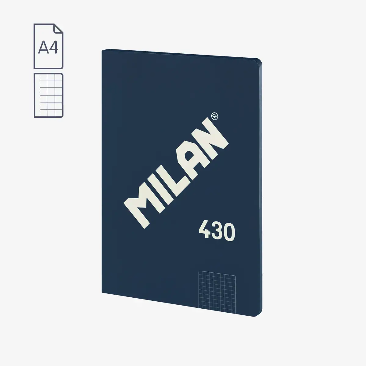 A4 Ciltli Defter, kareli kağıt, 48 yaprak 95 gr/m², 430 1918 koleksiyonu, mavi