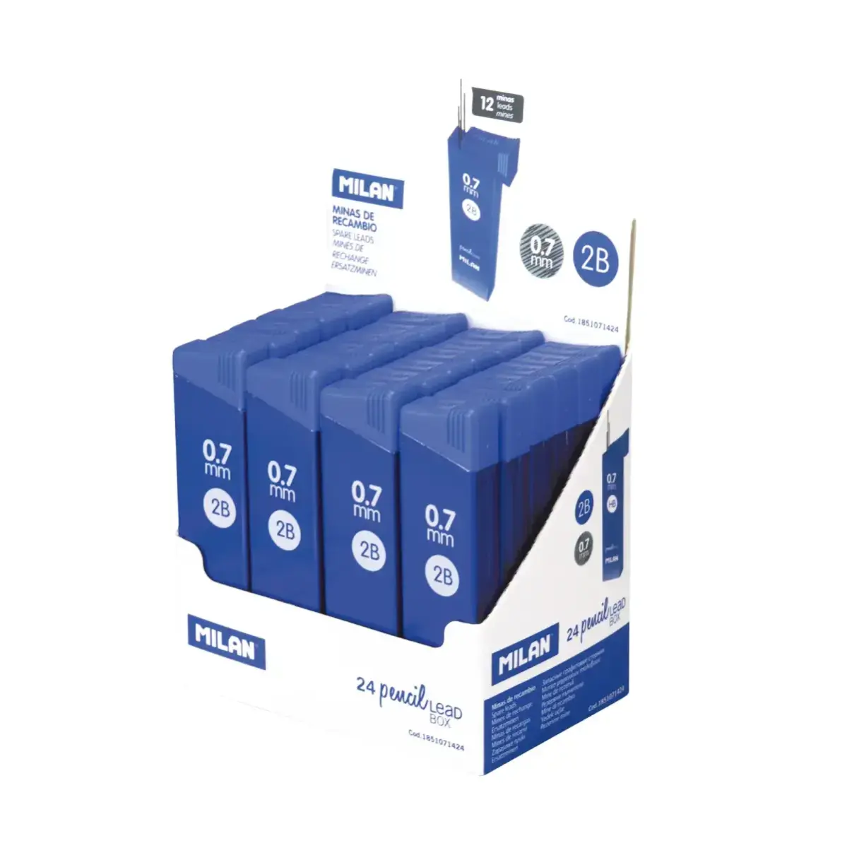 Teşhir kutusu 24 tubes 12 yedek leads 0.7 mm 2B