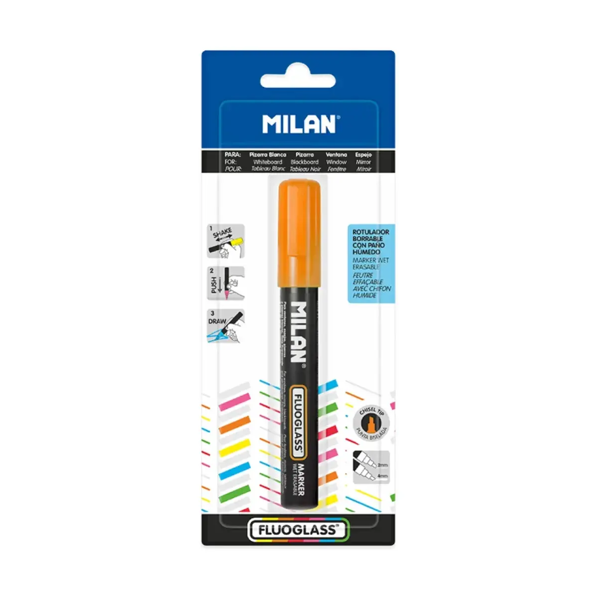 blister Fluoglass chisel tip 2 - 4 mm, turuncu