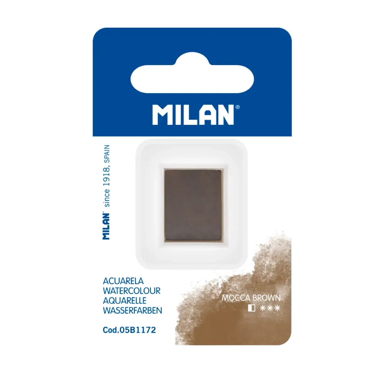 MILAN Art Suluboya Dolgusu (yarım tablet), kahverengi