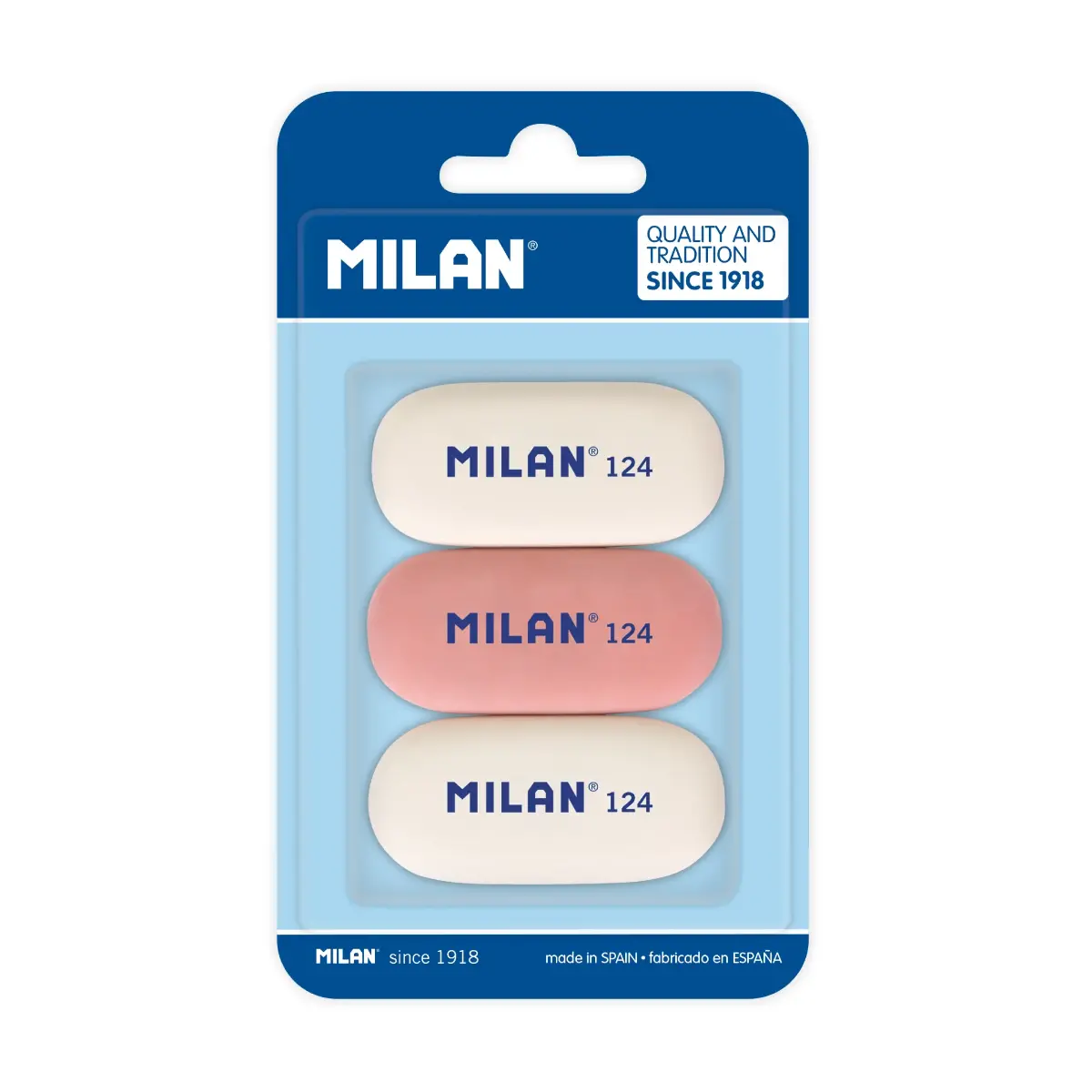 blister 3 Oval 124 sentetik kauçuk silgi