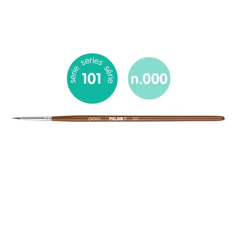 101 Serisi Yuvarlak Okul Fırçası 000 Numara - 12 Adet