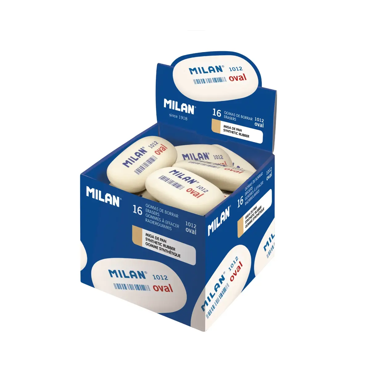 Kutu 16 Oval 1012 yumuşak sentetik kauçuk silgi