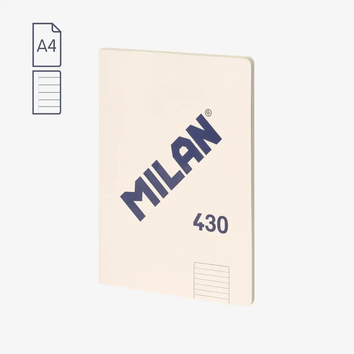 A4 Ciltli Defter, çizgili kağıt, 48 yaprak 95 gr/m², 430 1918 koleksiyonu, bej