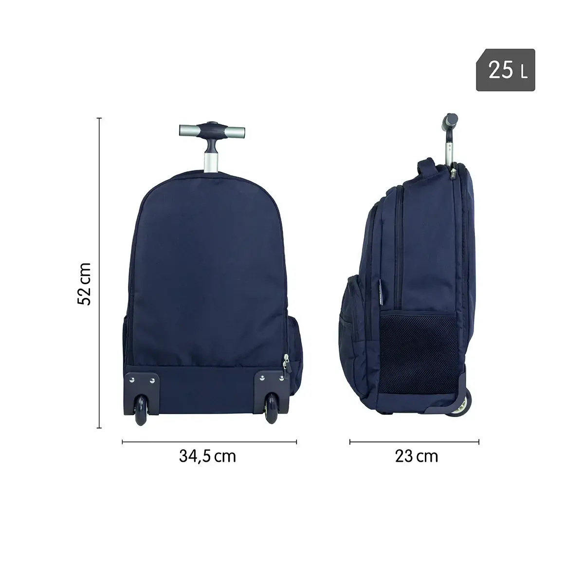 6-zip wheeled backpack (25 L) 430 since 1918 collection, navy blue