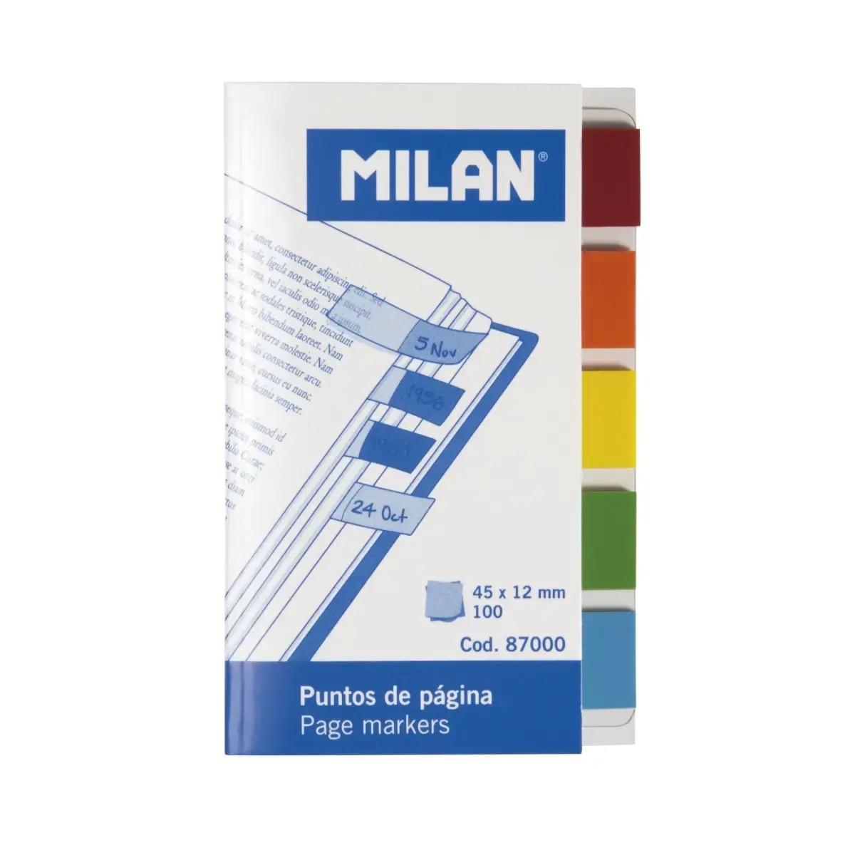 Pad 100 transparent plastic bookmarks