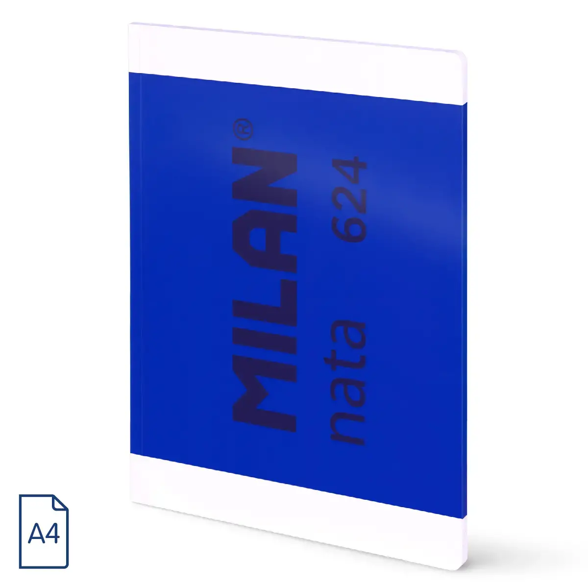 A4 Ciltli Defter, çizgili kağıt (7 mm), 48 yaprak 95 gr/m², MILAN nata® 624 1918 koleksiyonu, mavi