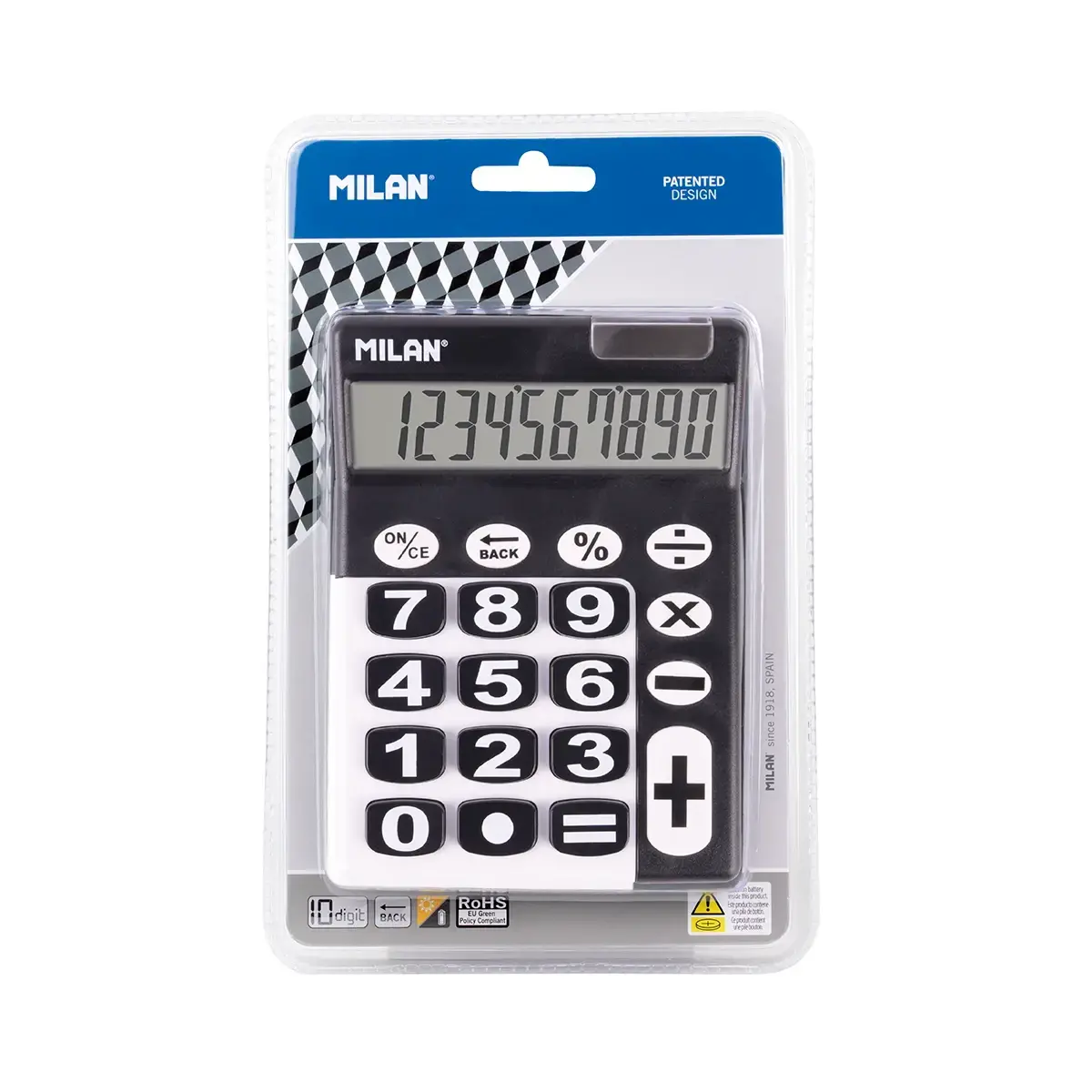 blister 10-digit hesap makinesi Büyük keys siyah