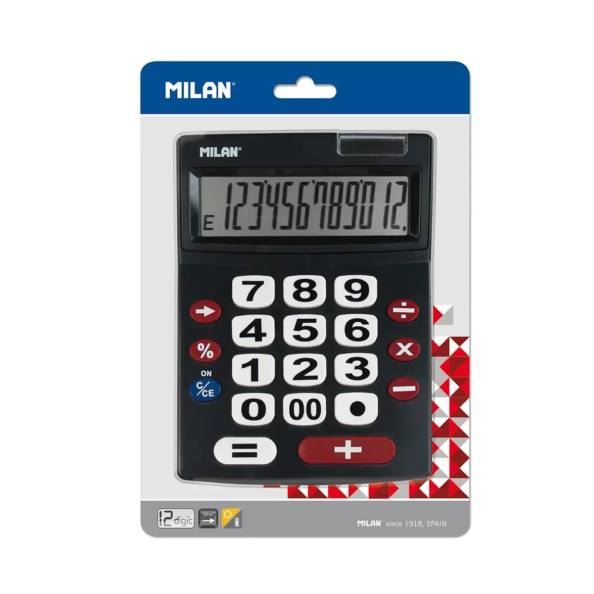 blister siyah 12-digit hesap makinesi