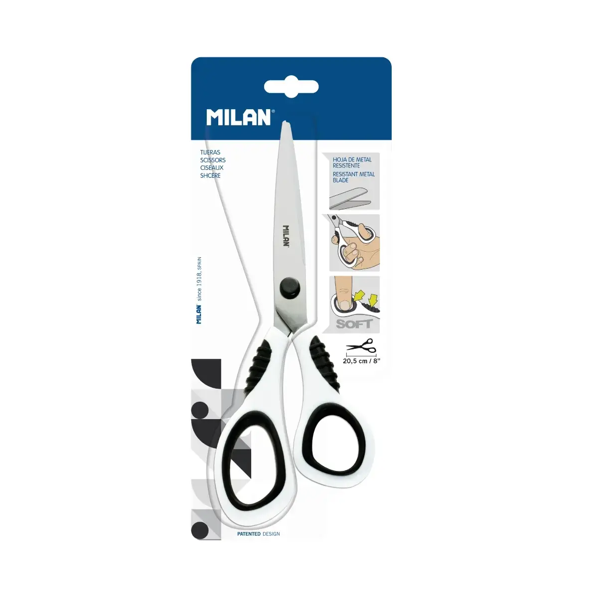 blister beyaz office makas 20.5 cm