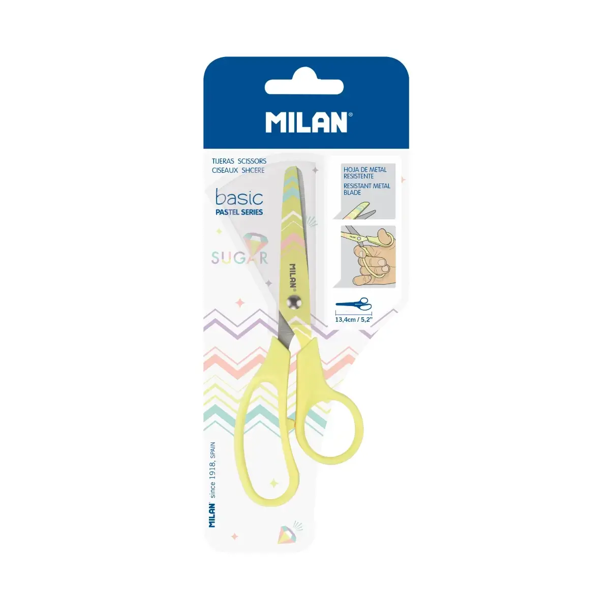blister Basic Pastel makas, sarı