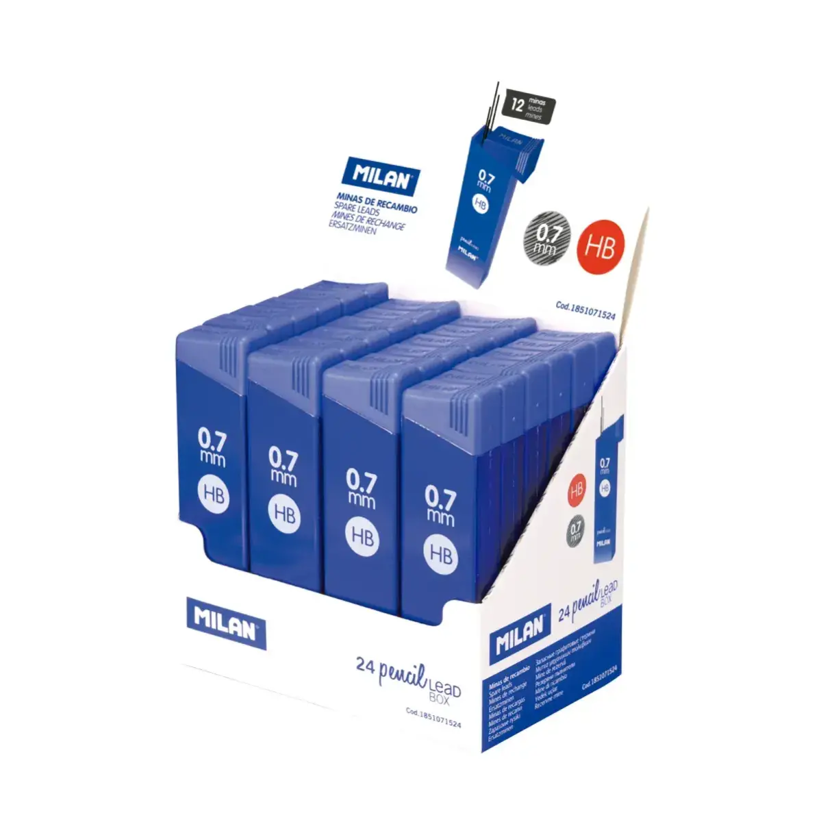 Teşhir kutusu 24 tubes 12 yedek leads 0.7 mm HB