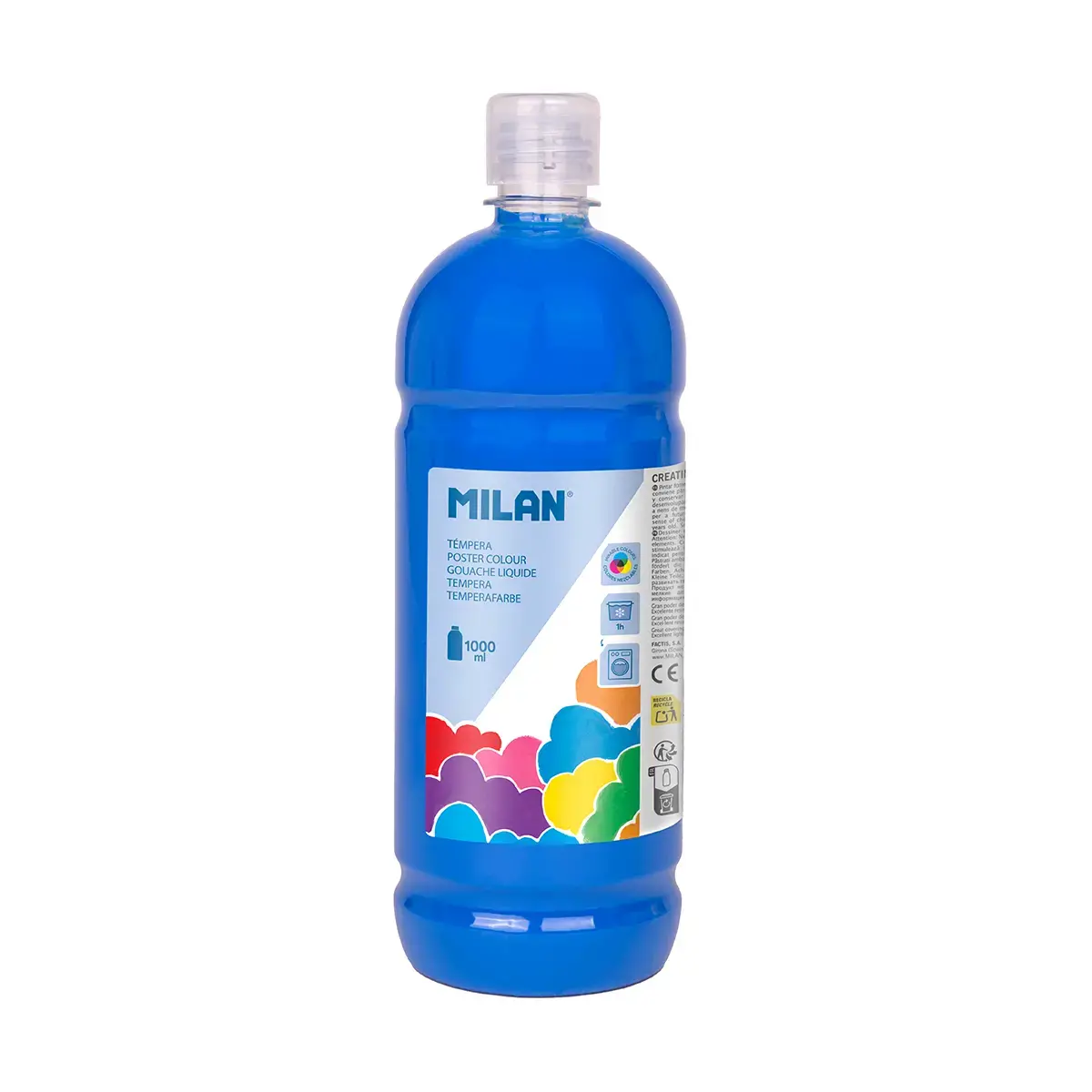 1000 ml şişe cyan mavi poster boyası