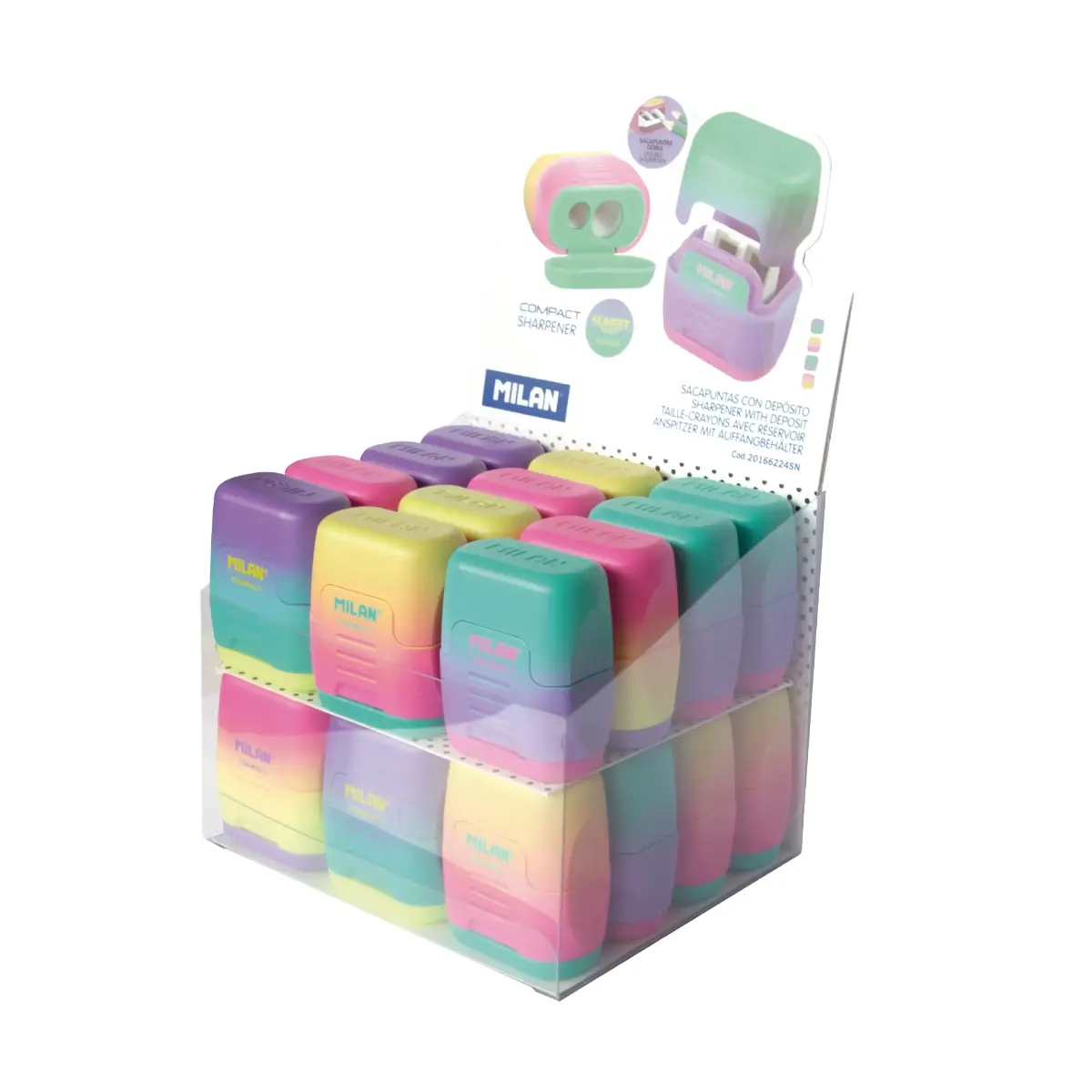 Teşhir kutusu 24 COMPACT Sunset kalemtıraş