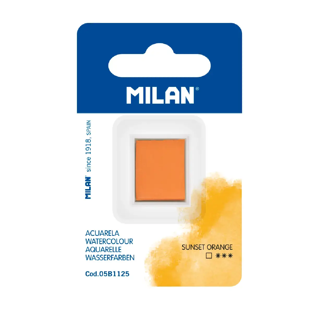 MILAN Art Suluboya Dolgusu (yarım tablet), gün batımı turuncusu