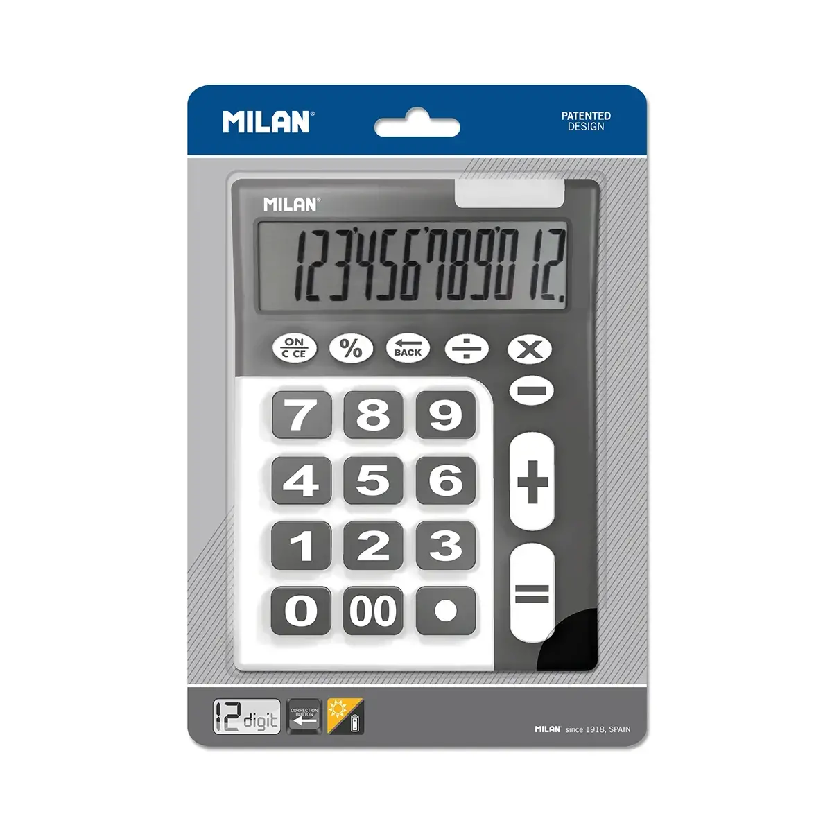 blister siyah 12-digit hesap makinesi
