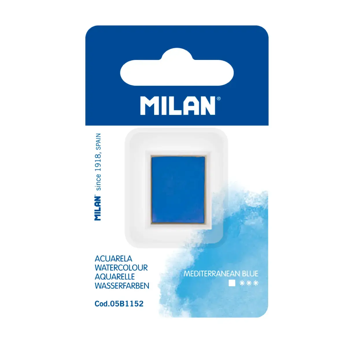 MILAN Art Suluboya Dolgusu (yarım tablet), akdeniz mavisi