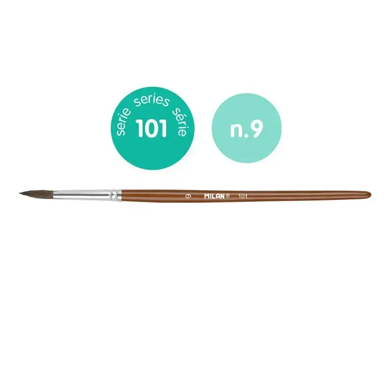 101 Serisi Yuvarlak Okul Fırçası 9 Numara - 6 Adet