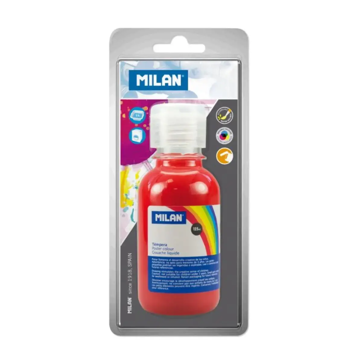 blister şişe 125 ml poster boyası vermilion