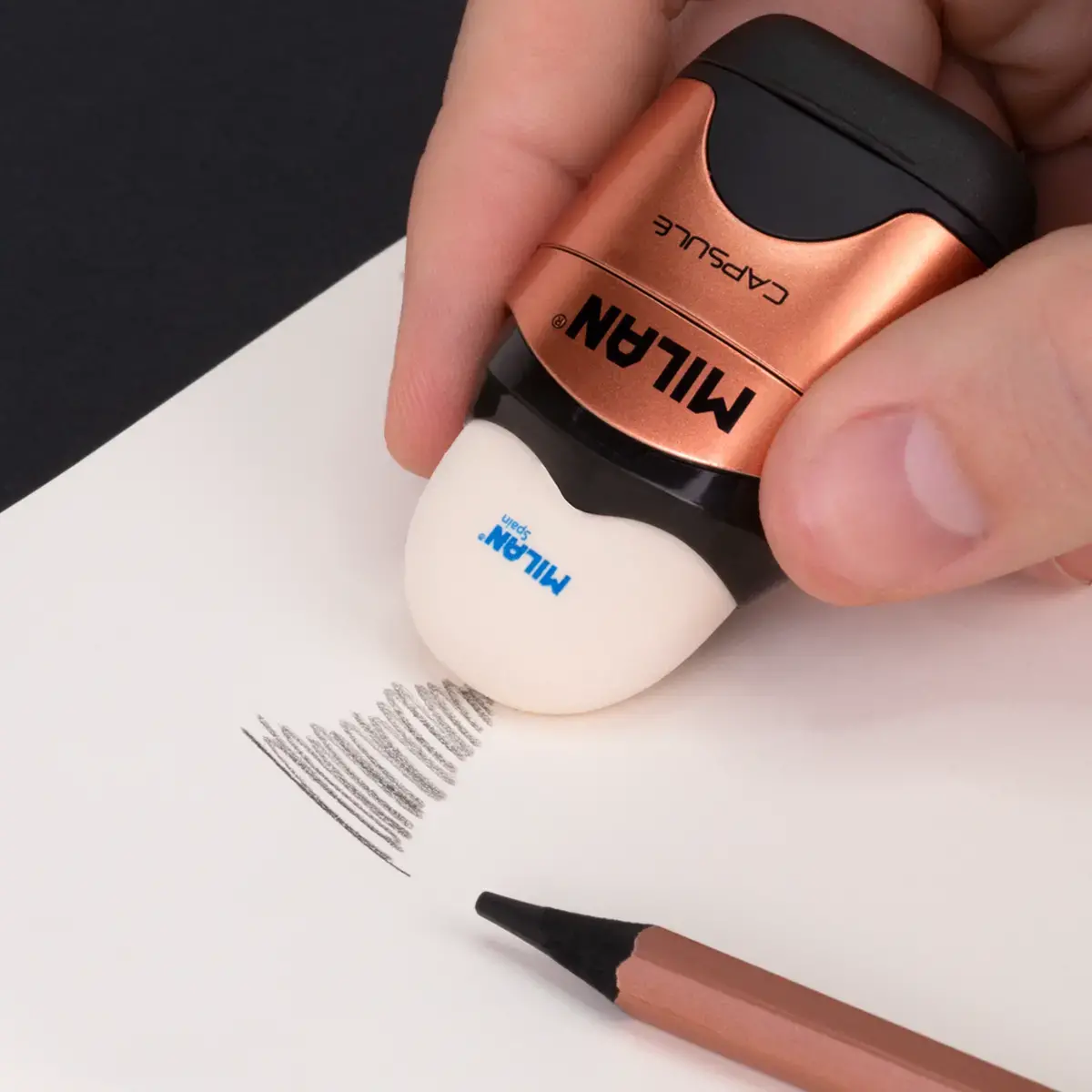 Apontador Milan Compact Touch Duo 2 borrachas de reposição